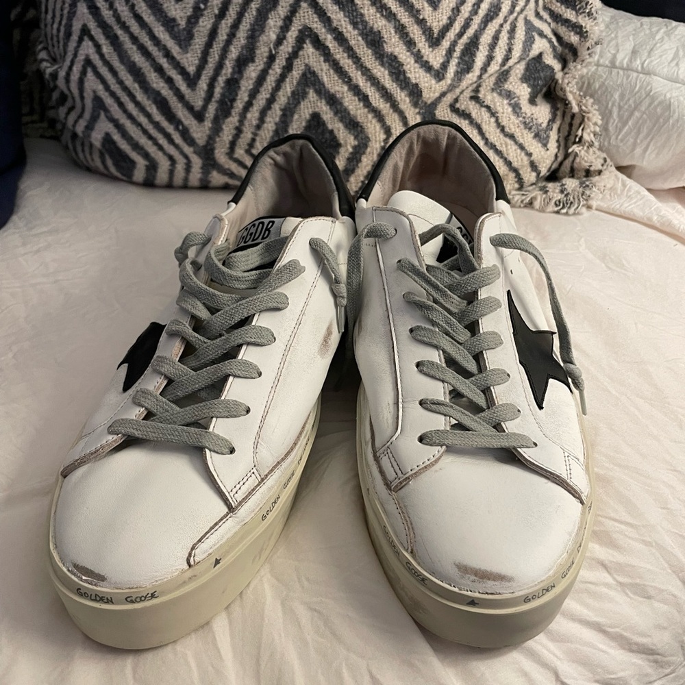 Golden Goose White and Black Classic Sneakers FLASH SALE!!!